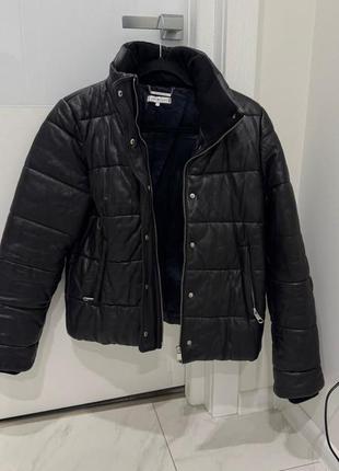 Пуховик tommy hilfiger з натуральної шкіри