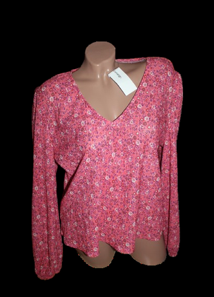 Блуза с рукавами у квіти george батал