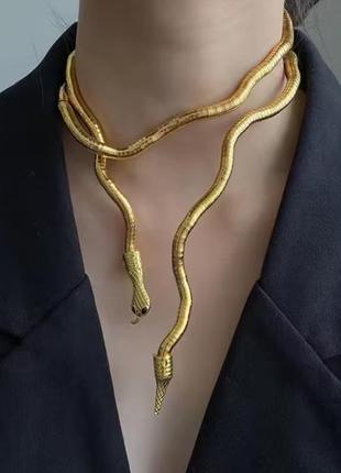 Трендовое украшение колье браслет змея 🐍