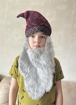 Шапка гнома з бородою гном