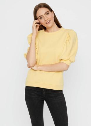 Жовта футболка на флісі pieces xl