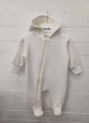 Детский комбинезон на флисе в размере 68 см (3-6 месяцев)