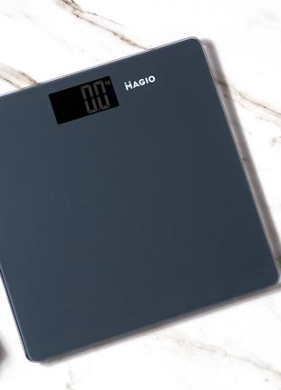 Электронные напольные бытовые весы magio стекло до 180 кг для взвешивания людей чёрные