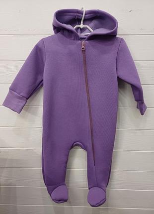 Детский комбинезон на флисе для девочки на рост 74 см