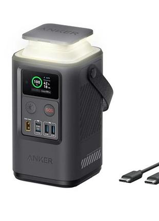 Повербанк anker 548 60000mah 192wh 60w lifepo4 з led ліхтарем (зелений)