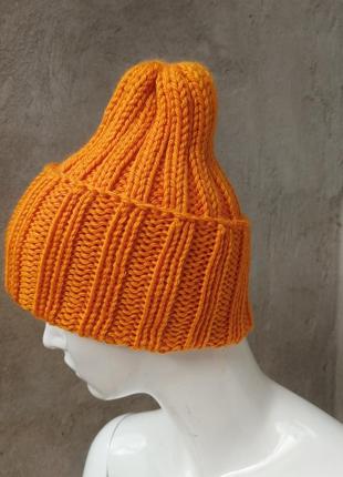 Трендовая шапочка такори шапка зимняя ручной работы