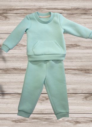 Теплий трикотажний костюм для дівчинки