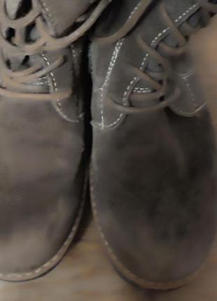 Натуральные замшевые сапожки термо