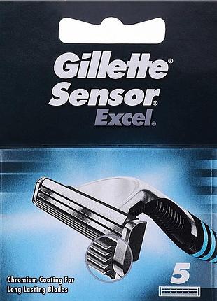 Сменные кассеты для бритья gillette sensor excel 5 шт