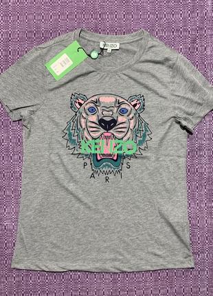 Женская футболка kenzo, серая m