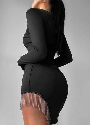 Женское платье с бахромой