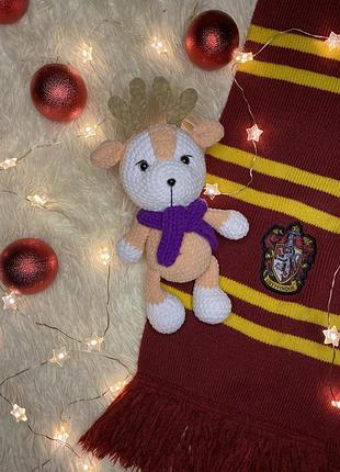 Мягкая игрушка оленя ручной работы <unk> подарок на новый год 6