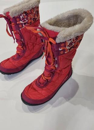 Оригинальные сапоги columbia youth minx mid || omni-heat waterproof с цветочным принтом 35 размер