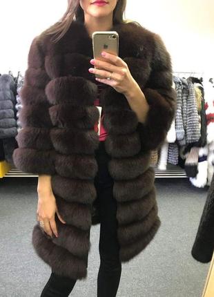 Роскошная шуба из меха песца