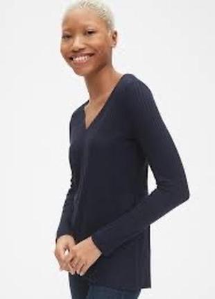 Удлиненный лонгслив туника кофта gap с вырезом м