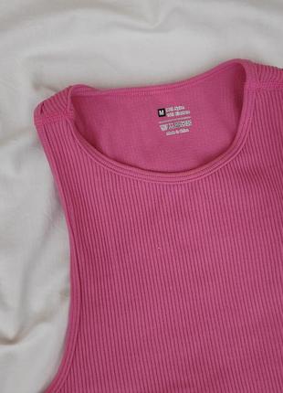 Бесшовный кроп топ в рубчик ✨ primark ✨ розовый топ укороченная майка американка3 фото