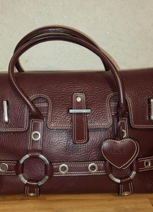 Luella bartley for mulberry oversized brown leather giselle bag сумка