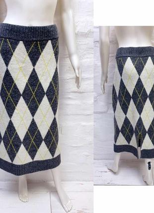 Pringle of scotland x h&m стильная длинная трикотажная юбка