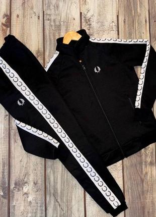 Спортивный мужской костюм fred perry фред перры dry fit на флисе