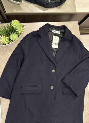 Пальто из шерсти zara шерсть