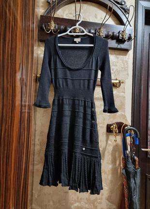 Вовняне кашемірове плаття в'язане з мереживом karen millen