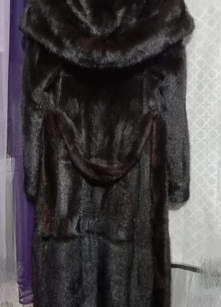 Kopengagen. длинная норковая шуба