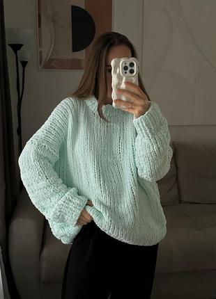 Свитер в цвете tiffany
