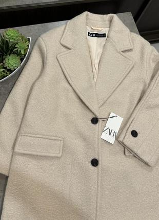 Пальто букле zara тедди барашек