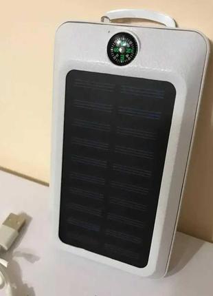 Power bank 10000 mah із сонячною панеллю, портативний зарядний пристрій, повер банк