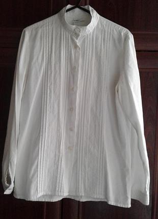 Вінтажна сорочка, блузка бавовняна з мереживом і зборочками laura ashley пишногобритання