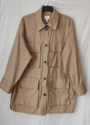 Сорочка мілітарі котонова оверсайз  h&m роз. 46