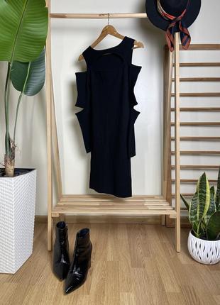 Стильное платье в рубчик с разрезами zara