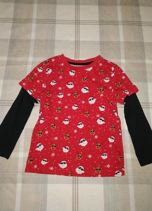 Новогодняя кофточка с сантой и олене