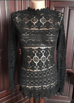 Ажурная блузка zara