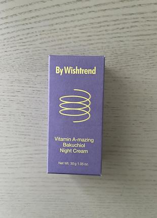 Нічний крем для обличчя з ретинолом і бакучіолом by wishtrend vitamin a-mazing bakuchiol night cream