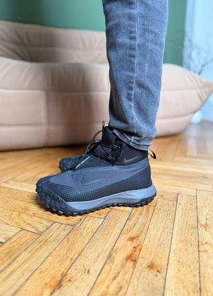 Кроссовки nike acg mountain fly high grey black fur