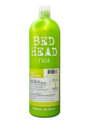 Укрепляющий шампунь для нормальных волос tigi bed head urban antidotes re-energize shampoo 750