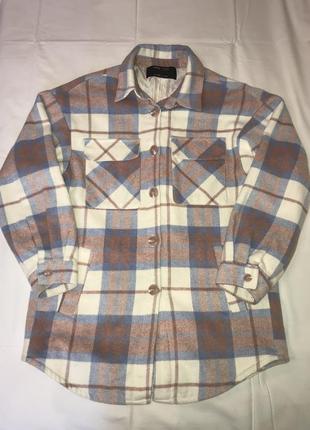 Утеплена сорочка в клітинку
