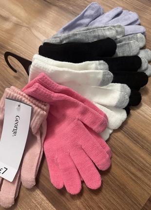 Перчатки george на дівчинку one size 3-7 років джордж рукавиці3 фото