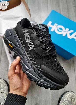 Мужские кроссовки hoka skyline-float x total black