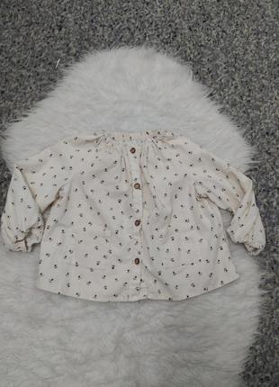 Рубашка кофточка в цветочный принт для девочки 4-5 лет zara