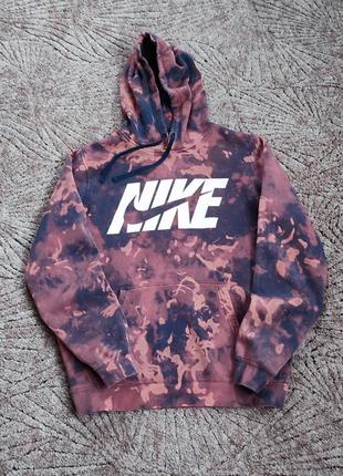 Кастомный оверсайз худи кофта тай-дай толстовка nike оригинал