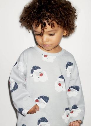 Zara реглан лонгслив праздничный рождественский новогодний