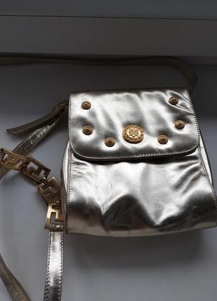 Кожаная сумочка в стиле versace итальялия