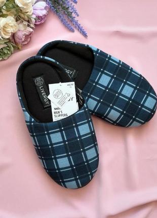 Мужские тапочки синие livergy р 40-41,.42-43,44/45