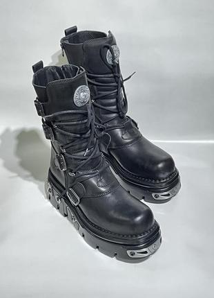 Оригинал! ботинки new rock m-373-s4 boot black reactor with laces