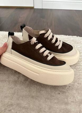 Кеды estro кожа/замша новые