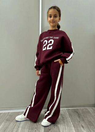 Теплый костюм для девочки