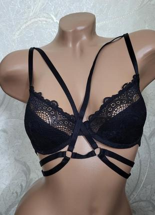 70д, 70d, портупея,  бюстгальтер з портупеєю чорний мереживний