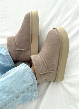 Угги ugg classic ultra mini platform “latte”3 фото